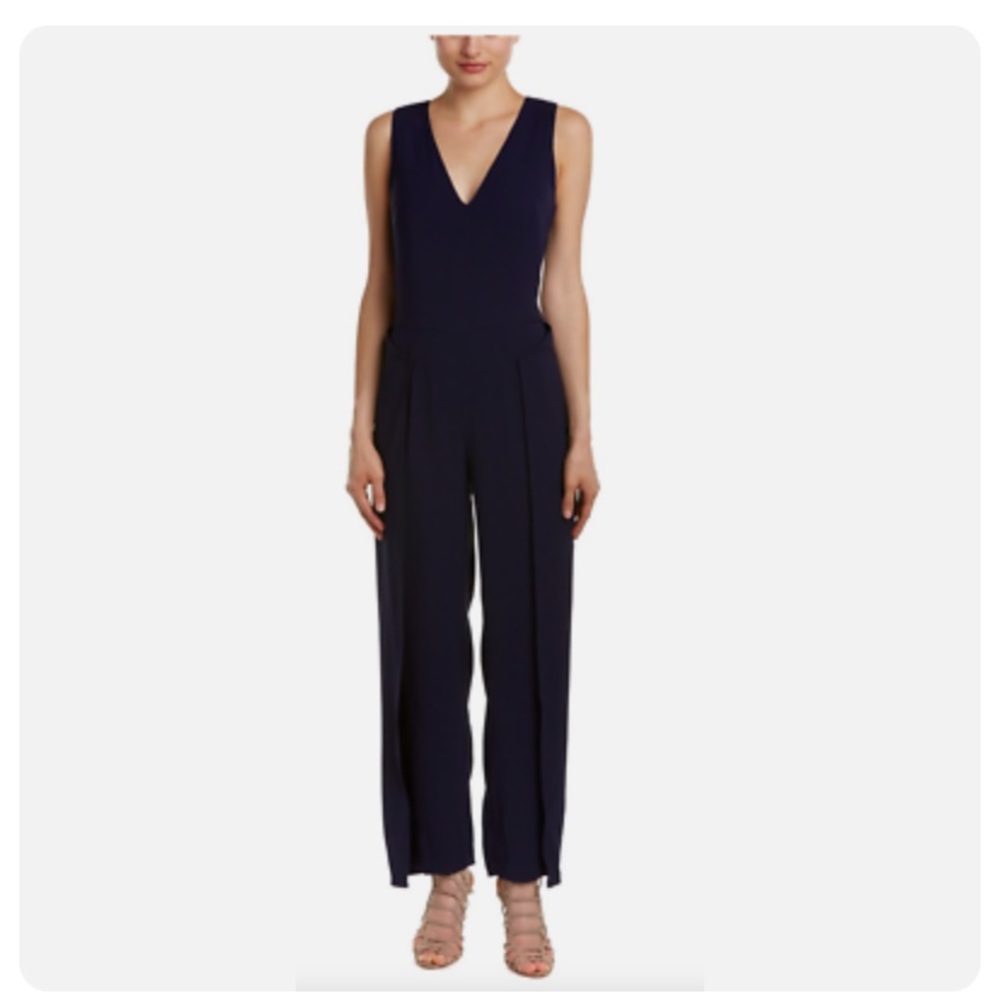 Sachin & Babi navy blue sleeveless wide leg jumpsuit